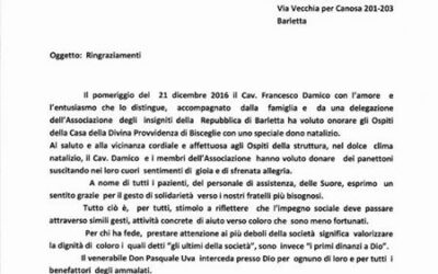 ENCOMIO DALLA SUPERIORA SUOR SANTINA SABIA DELLA CONGREGAZIONE ANCELLE DELLA DIVINA PROVVIDENZA  DI BISCEGLIE “OPERA DON UVA”