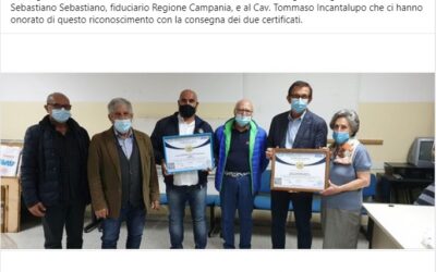 Onorificenze consegnate Centro Trasfusionale “Ospedale Dimiccoli Barletta” Caritas Barletta e Avis Barletta