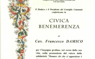 Civica Benemerenza Comune di Barletta all’Ufficiale della Repubblica Italiana Francesco Damico